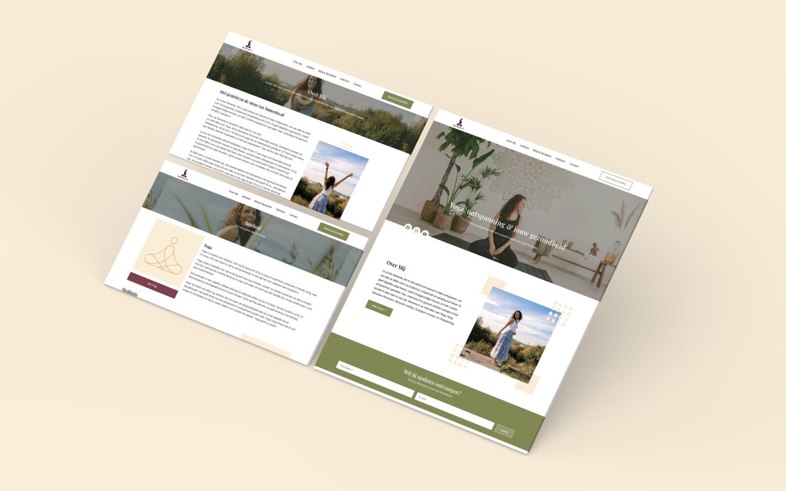Yoga studio website ontwerp
